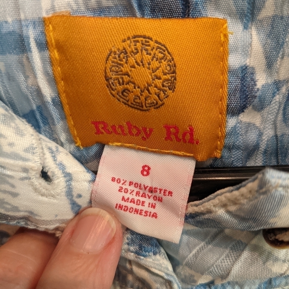 Ruby Rd. Button Down Jacket W/ Pearl Buttons Sz 8 - image 3